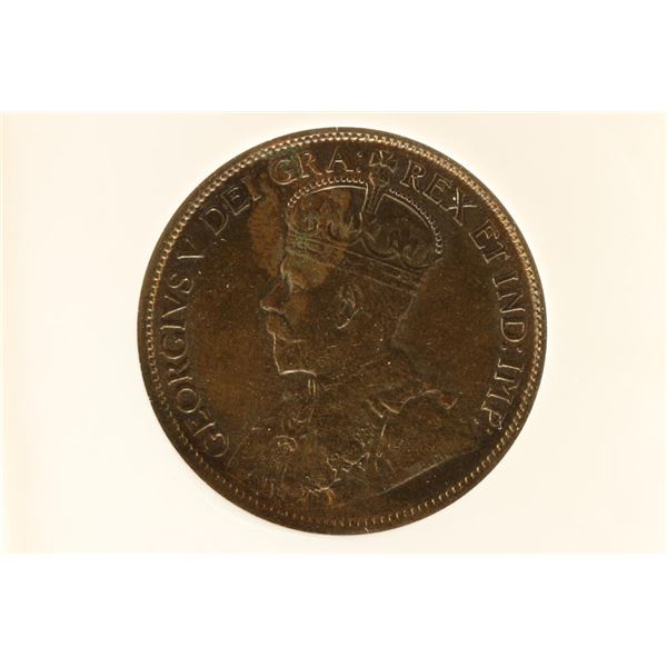 1912 CANADA LARGE CENT ANACS MS62RB