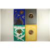 Image 1 : 4-FRANKLIN MINT HOLIDAY CARDS WITH 1 1/2'' BRONZE