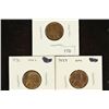 Image 1 : 1935, 1936 & 1937 LINCOLN CENTS UNC