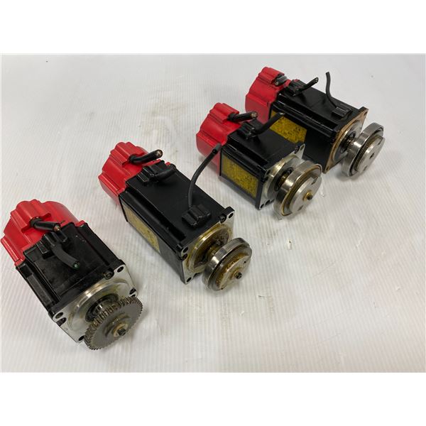 Lot Of (4) Fanuc Robot Motors W/ Part # A06B-0113-B175#0008, A06B-0113-B075#0008