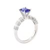 Image 4 : 1.75 ctw Sapphire and Diamond Ring - 18KT White Gold