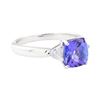 Image 1 : 2.58 ctw Tanzanite And Diamond Ring - 18KT White Gold