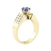 Image 4 : 1.44 ctw Blue Sapphire And Diamond Ring - 14KT Yellow Gold