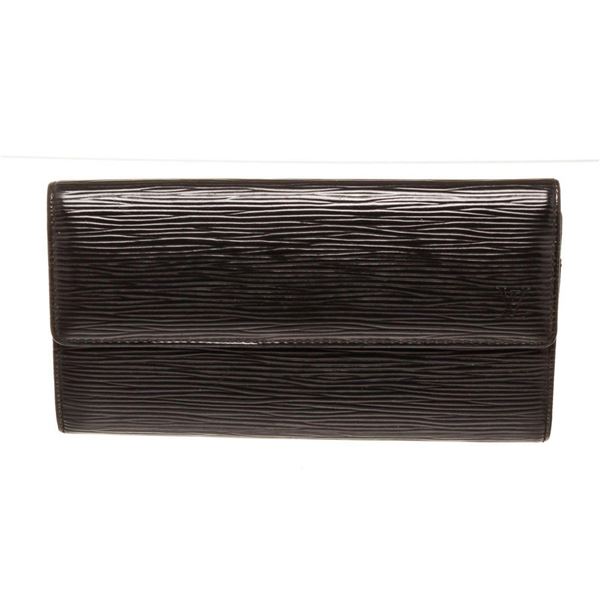 Louis Vuitton Black Epi Leather Sarah Wallet