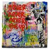 Image 1 : Mr. Brainwash, "Never, Never Give Up!" One-of-a-Kind Mixed Media (22" x 22"), Ha