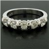 Image 9 : NEW 14k White Gold FINE .80 ctw Bar Set Round Brilliant Diamond Wedding Band Rin