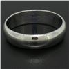 Image 2 : Classic Unisex 14K White Gold 5.0mm Domed Polished Comfort Fit Wedding Band Ring