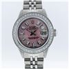 Image 2 : Rolex Ladies Stainless Steel Pink MOP Baguette Diamond Datejust Wristwatch