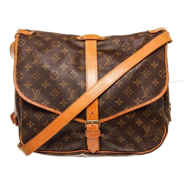 Louis Vuitton Brown Saumur 35cm Crossbody Bag