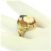Image 3 : Antique 10kt Rose and Green Gold Carved Cameo and Diamond Ring