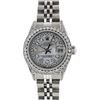Image 2 : Rolex Ladies Stainless Steel Quickset Mother Of Pearl Diamond Lugs Jubilee Rolex