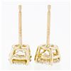 Image 6 : 14k Yellow Gold 1.11 ctw Round Brilliant Cut Diamond Claw Prong Stud Earrings