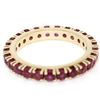 Image 6 : 14K Yellow Gold 2.75 ctw 25 Prong Set Blood Red Ruby Eternity Band Ring