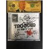Image 2 : MUSIC MEMORABILIA LOT ( BAND SIGNED TROOPER CD, QUEEN BANK NOTES)