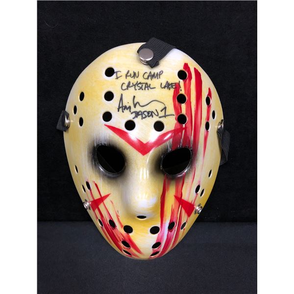 ARI LEHMAN SIGNED "FRIDAY THE 13th" MASK INSCRIBED"I RUN CAMP CRYSTAL LAKE & JASON 1" (BECKETT COA)