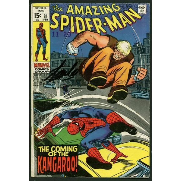 STAN LEE SIGNED AMAZING SPIDER-MAN #81 COMIC BOOK THE KANGAROO (PSA/DNA)