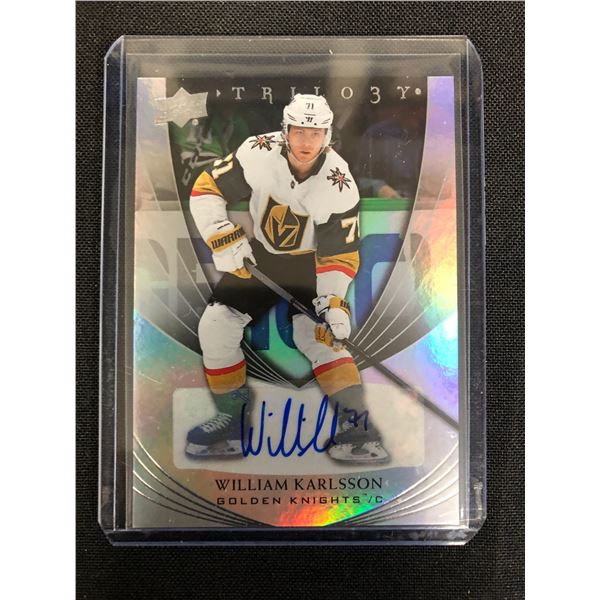 2020-21 UD TRILOGY #6 WILLIAM KARLSSON AUTO