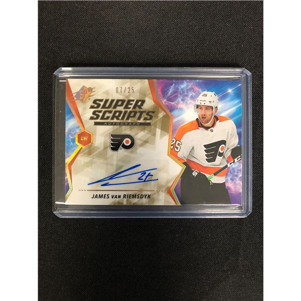 2020-21 UD SPX #S-JV JAMES VAN RIEMSDYK SUPER SCIPTS AUTOGRAPH /25