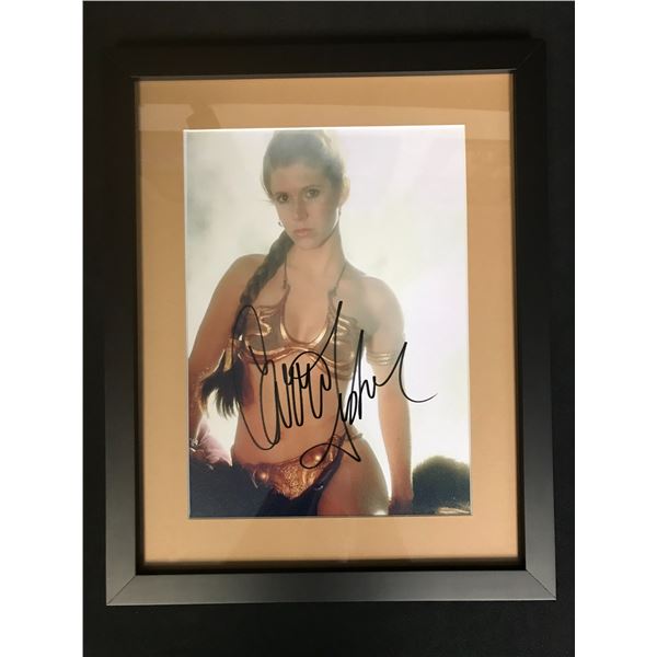 CARRIE FISHER SIGNED FRAMED 8X10 PHOTO (RA COA)