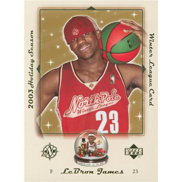 LeBRON JAMES 2003 UPPER DECK HOLIDAY SEASON WINTER LEAGUE CARD