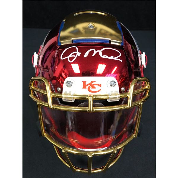 JOE MONTANA SIGNED KC CHIEFS TRUE FLEX CHROME FULL SIZE SPEED HELMET (BECKETT COA)