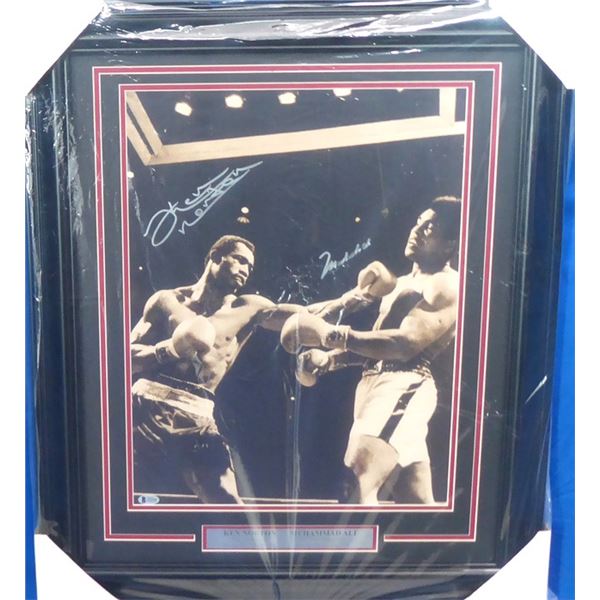 MUHAMMAD ALI & KEN NORTON SIGNED FRAMED PHOTO (BECKETT LOA)