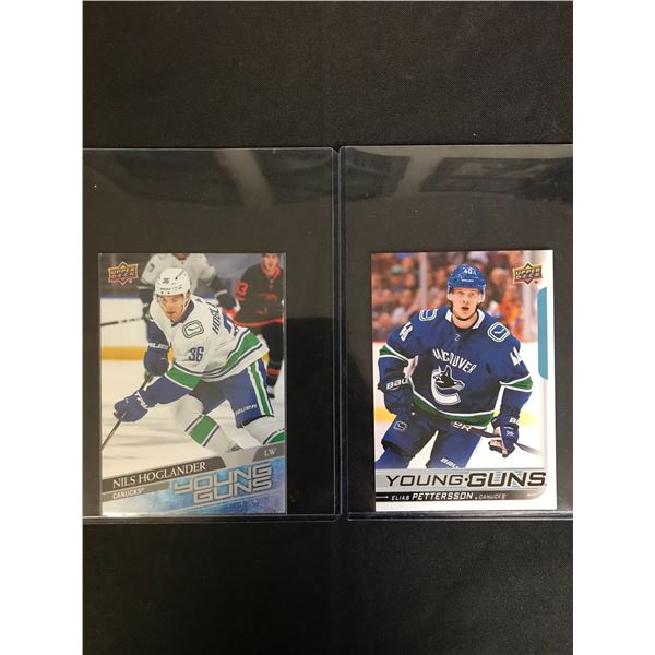 ELIAS PETTERSON AND NILS HOGLANDER YOUNG GUNS CARD LOT