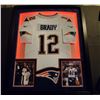 Image 2 : TOM BRADY SIGNED & LED FRAMED NEW ENGLAND PATRIOTS JERSEY (AUTI AUTHENTICS COA)