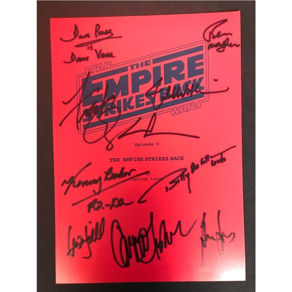 MULTI-SIGNED STAR WARS THE EMPIRE STRIKES BACK SCRIPT COVER (RA COA)