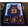 Image 2 : LEBRON JAMES SIGNED AND LED FRAMED LA LAKERS JERSEY ( AUTOGRAPH AUTHENTICS COA)