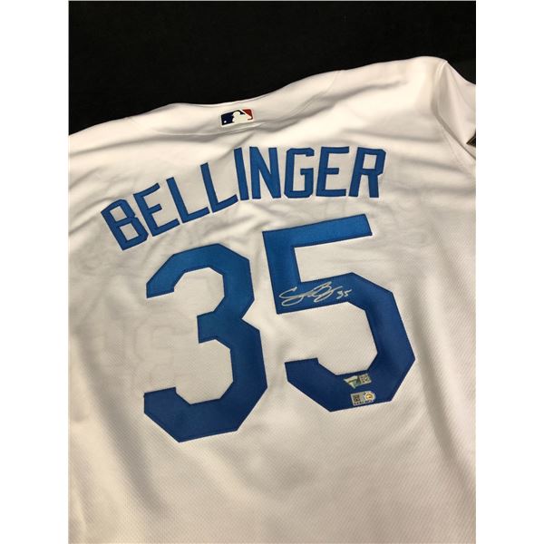 CODY BELLINGER SIGNED LA DODGERS PRO JERSEY WITH WORLD SERIES PATCH FANATICS COA)