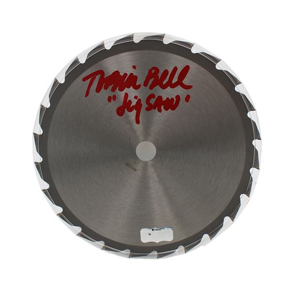 TOBIN BELL SIGNED SAW BLADE INSCRIBED "JIGSAW" ( RADKE COA)