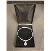 Image 2 : SILVER PLATE DIAMOND NECKLACE WITH APPRAISAL