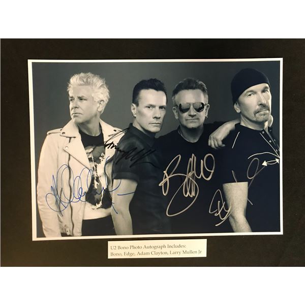 U2 BAND SIGNED 8 X 10 ( RA COA)