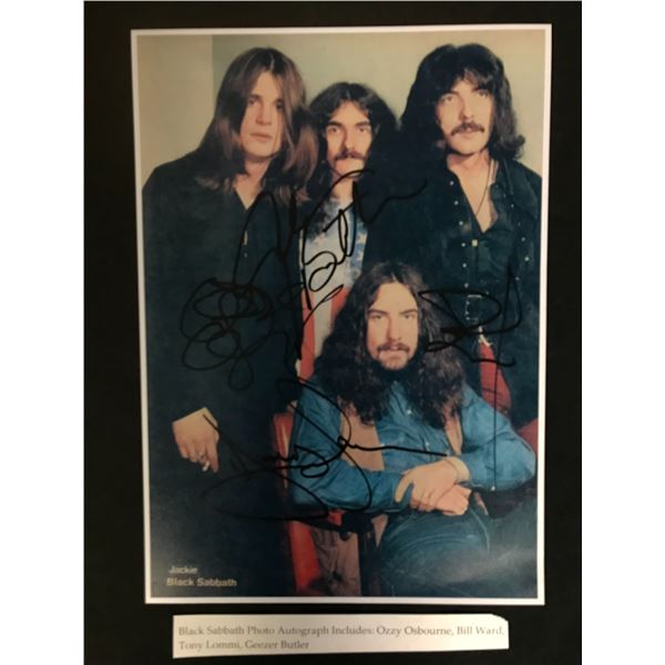 BLACK SABBATH BAND SIGNED 8 X 10 ( RA COA)