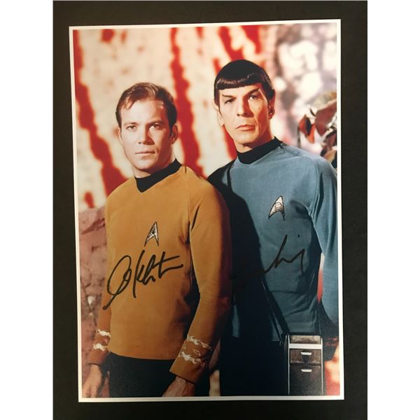 WILL SHTANER & LEONARD NEMOY AUTOGRAPHED 8 X 10 PHOTO (REAL AUTHENTIC COA)