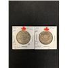 Image 1 : 1943 AND 1944 CANADIAN 50 CENTS .800 SILVER