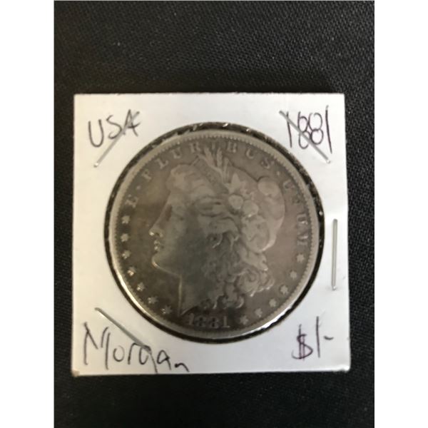 1881 USA MORGAN SILVER DOLLAR .900 SILVER