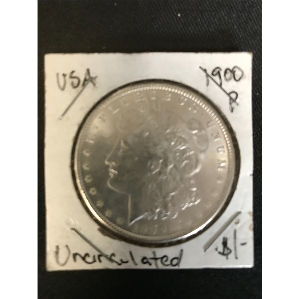 1900  P  UNCIRCULATED MORGAN SILVER DOLLAR .900 SILVER