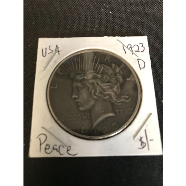 1923 D PEACE DOLLAR .900 SILVER