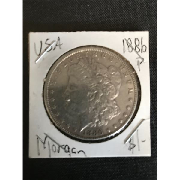 1886 P  MORGAN SILVER DOLLAR .900 SILVER