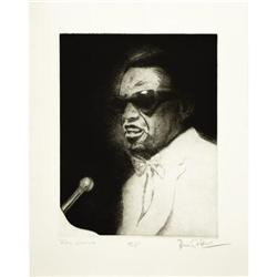 Ray Charles Artist's Proof by Ronnie Wood. A 15"