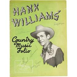 Hank Williams Signed Country Music Folio