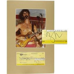 Frank Zappa Signed Check