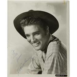 Elvis Presley Signed 8 x 10 b&w Photo