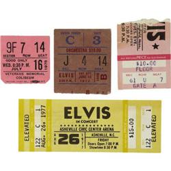 Elvis Presley Concert Ticket Group (1972-77) Th