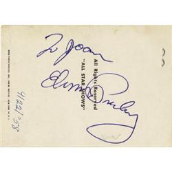 Elvis Signed Trading Card, 1958