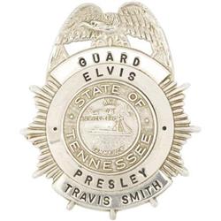Elvis Presley Travis Smith Security Guard Badge