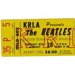 The Beatles Dodger Stadium Concert Ticket Stub