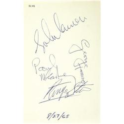 Beatles' Autographs on Elvis' Persnl Stationery